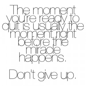 ... happens. Don't give up