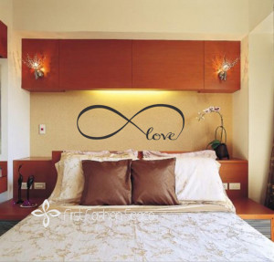 Infinity Symbol Bedroom Vinyl Wallpaper DIY Wall Decals Love Quotes ...