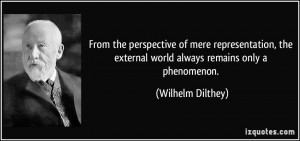 From the perspective of mere representation, the external world always ...