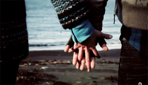 ... couple, cute, gif, hands, hold, holding hands, love, ocean, photograph