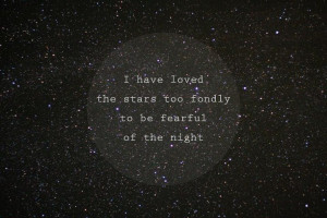 night sky and circled quote