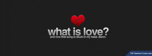 Messages/Sayings : What Is Love Song Quote Facebook Timeline Cover