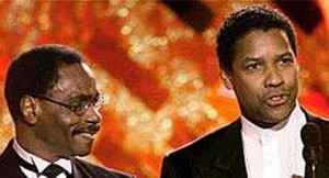Rubin “Hurricane” Carter with Denzel Washington who was nominated ...