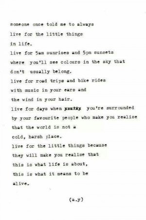 Little things in life