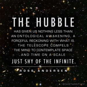 The Hubble has transcended the limits of astronomy and philosophically ...
