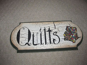 QUILTS WOODEN WALL PLAQUE HOME DECOR COUNTRY PRIMITIVE