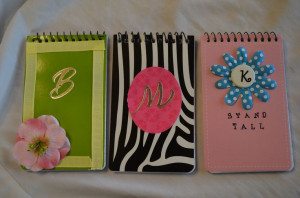 Cute girls camp idea. Decorate notepads, print up copies of ...