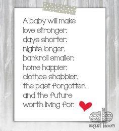 New Baby Poem - Baby Shower Poem - Poem for New Parents - Instant ...