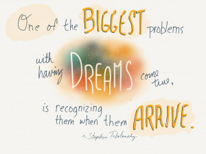... recognizing it when it arrives.” ~ Stephen TobolowskyQuote modified