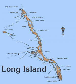 Long Island Bahamas Map