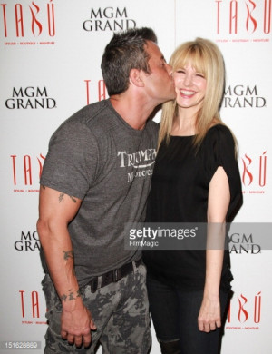 Photo: Actor Johnny Messner and actress Kathryn Morris celebrates