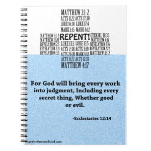 Bible Study Christian Quotes Spiral Notebook