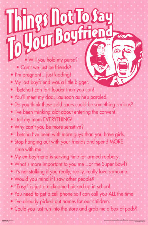 Things Not to Say to Your Boyfriend
