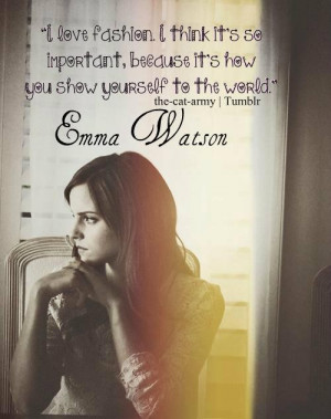 Emma watson quotes sayings about fashion