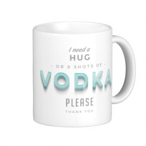 Vintage Vodka Hug Funny Quote Classic White Coffee Mug