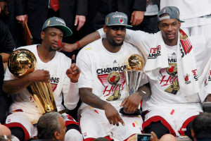 Caption This: Miami’s ‘Big Three’ celebrate their title