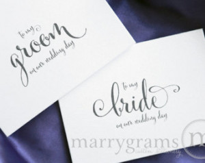 wedding card to your bride or groom on your our wedding day love note ...