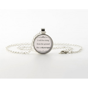 Necklaces / Pendants > Demi Lovato Skyscraper Quote Pendant