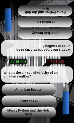 View bigger - Movie Quotes Quiz 1-2player AD for Android screenshot