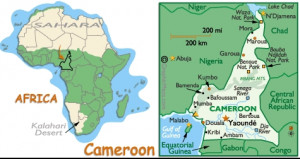 Map of Cameroon West Africa