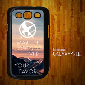 1025 Hunger Games Quote may the odds be ever Samsung Galaxy S3 Case