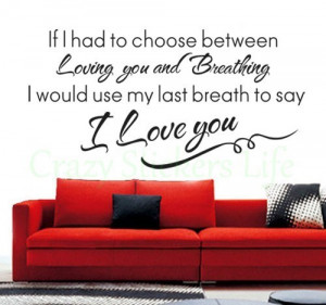 50%promotion FREE I love You Lettering Quotes Words Mural Decals Decor ...