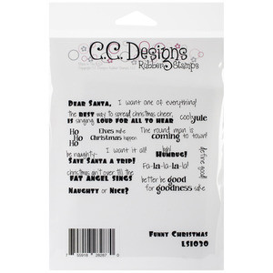Funny Christmas Sayings - Logo Sentiments Cling Stamps