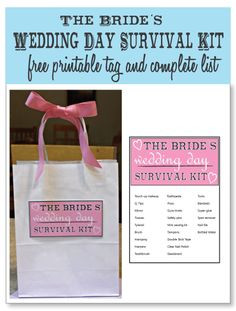 ... wedding day is stress-free! A perfect gift! #bridalshowergift #wedding