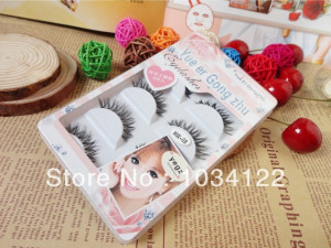 thick long black crisscross false eyelashes fake eye lashes eyelash