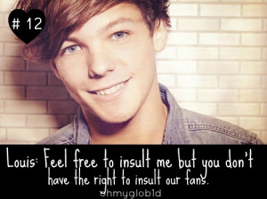 cute, fans, insult, louis tomlinson, love, nobody, one direction ...