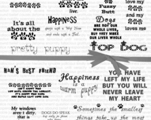 Digital Word Art about Dogs, Dog Di gital Quotes, Pet Digital Quote ...