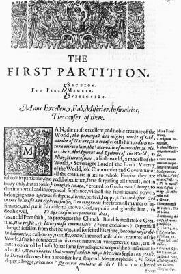 Robert Burton: The Anatomy ofMelancholy 1621