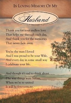 remembrance quotes for husband | Graveside Bereavement Memorial Cards ...