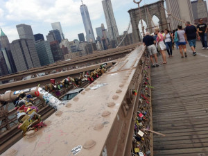 ... wants love-struck visitors to stop attaching locks to Brooklyn Bridge