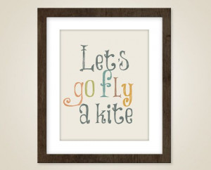 Typography quote art - 8 x 10 print - movie quote - Mary Poppins - Fly ...