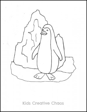 Cute Penguin Printable Coloring Page for Kids