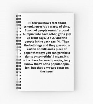 rick and morty school quote spiral notebooks style spiral notebook ...