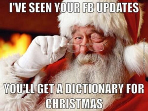 funny pics santa has seen your facebook updates