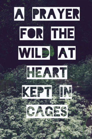 prayer for the wild at heart kept in cages |