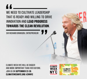 Richard Branson supports the Clean Revolution