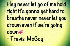 Travie McCoy rough water lyrics