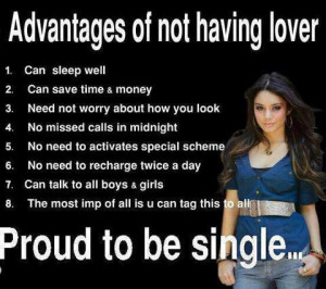 Advantages of being single