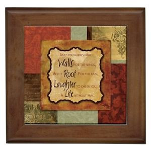 Details about NEW May You Always Have QUOTE Framed Tile HOME DECOR ...