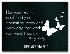 Think Thin Healthy Affirmation: I plan my healthy meals and my workout ...