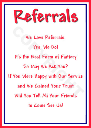 Here are a Few of My Proprietary Referral Cards that Are Available for ...