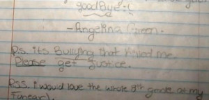 Angel Green’s suicide note points the finger at bullying to which ...
