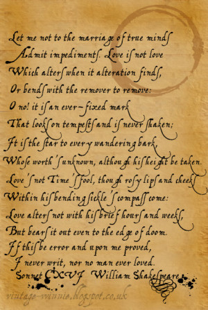 Sonnet CXVI - William Shakespeare