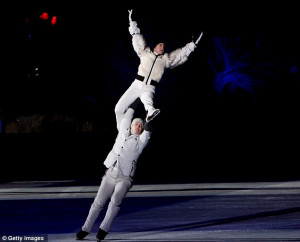 ... at Moncler Grenoble's show on Central Park's world-famous skating rink