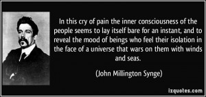 In this cry of pain the inner consciousness of the people seems to lay ...