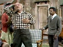 Scene from the television comedy Sanford & Son. Real heart attacks are ...